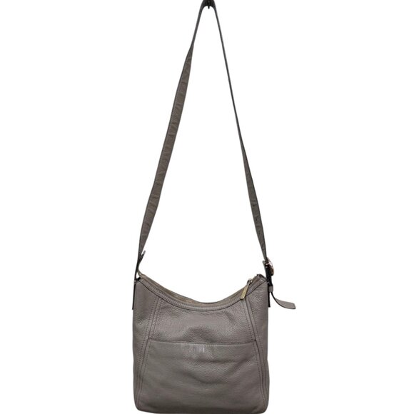 Michael Kors Taupe Bag Shoulder Top Zip Medium Leather Fulton Crossbody Handbag - Picture 3 of 4